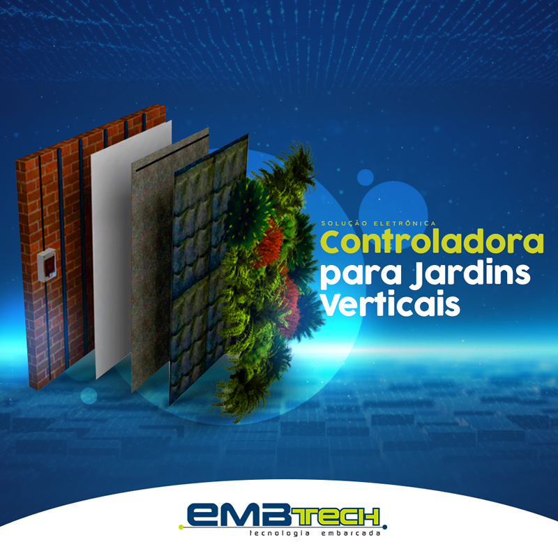 Solução eletrônica controladora para jardins verticais